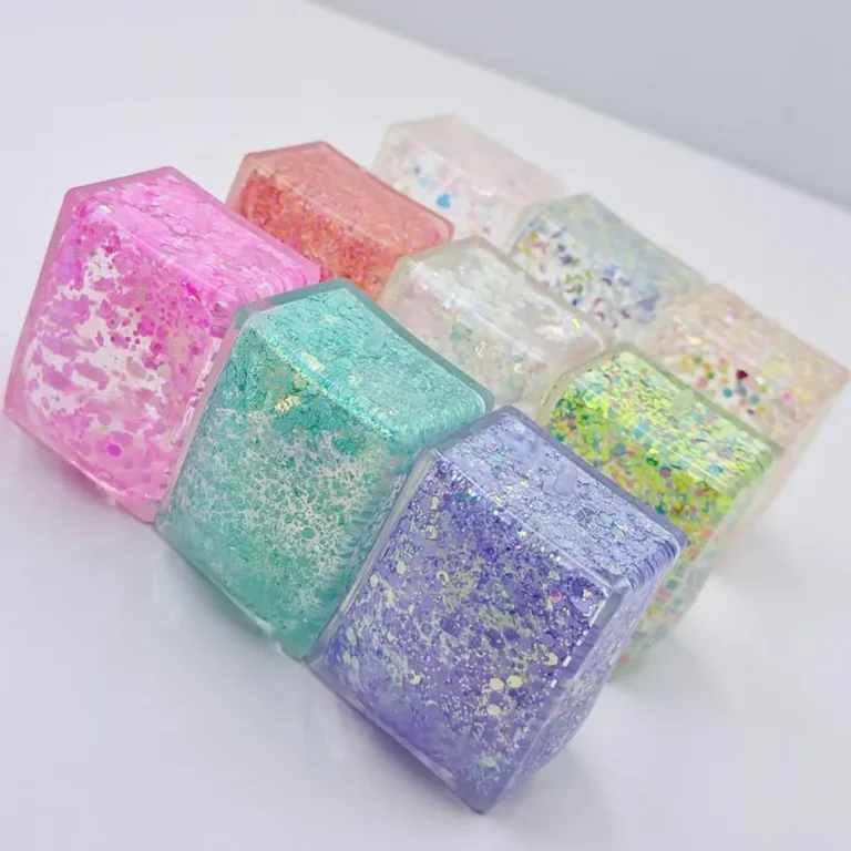 Glitter and Glow Needoh Nice Cube: Sensory Fidget Toys That Sparkle