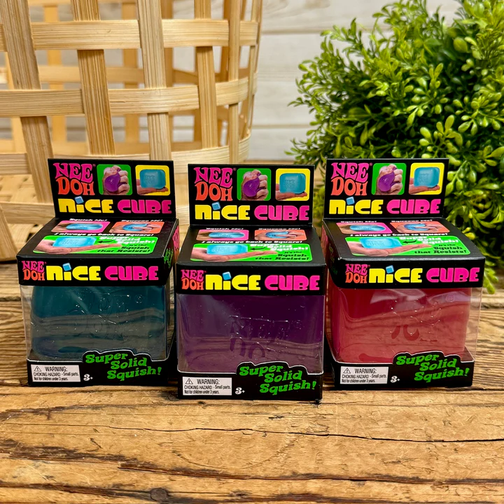NeeDoh Nice Cube 3 Pack variety pack stress balls multiple colors fidget toy set