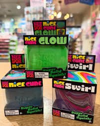 NeeDoh Nice Cube Glow glow-in-the-dark stress ball fidget toy luminous sensory experience