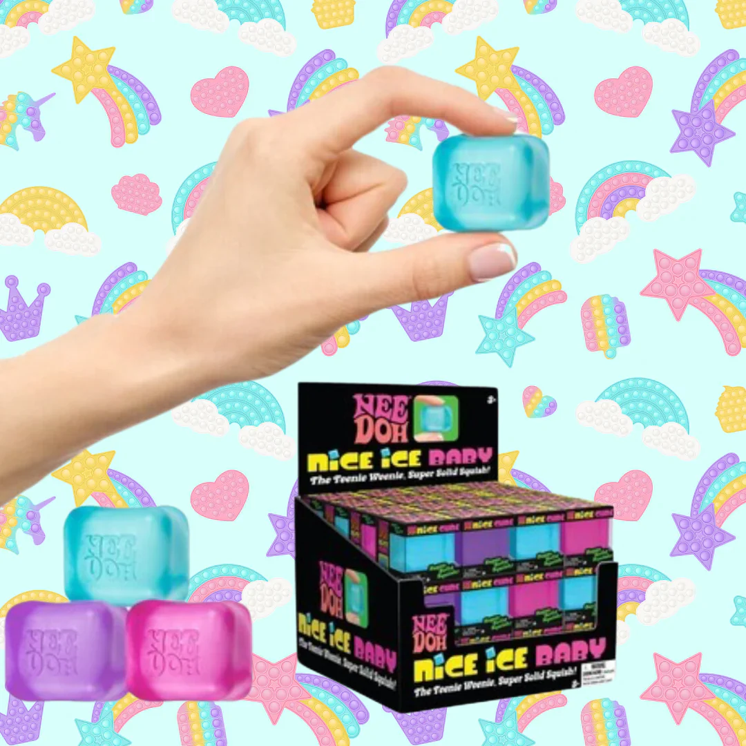 NeeDoh Nice Cube Mini small pocket-sized stress ball fidget toy for on-the-go anxiety relief