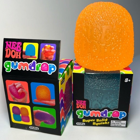 Orange NeeDoh Nice Cube - The Perfect Stress Relief Fidget Toy