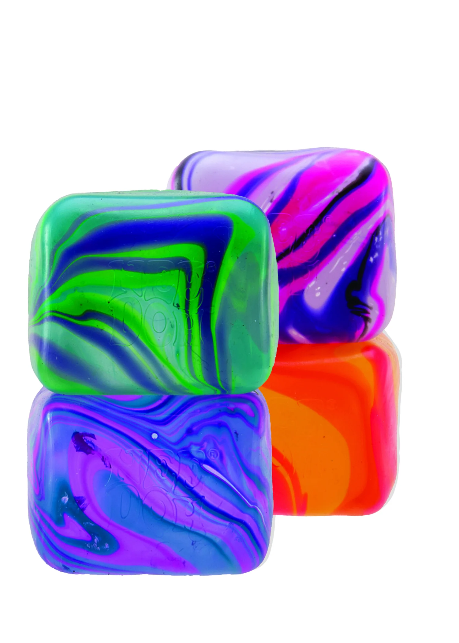 Rainbow Swirl NeeDoh Nice Cube